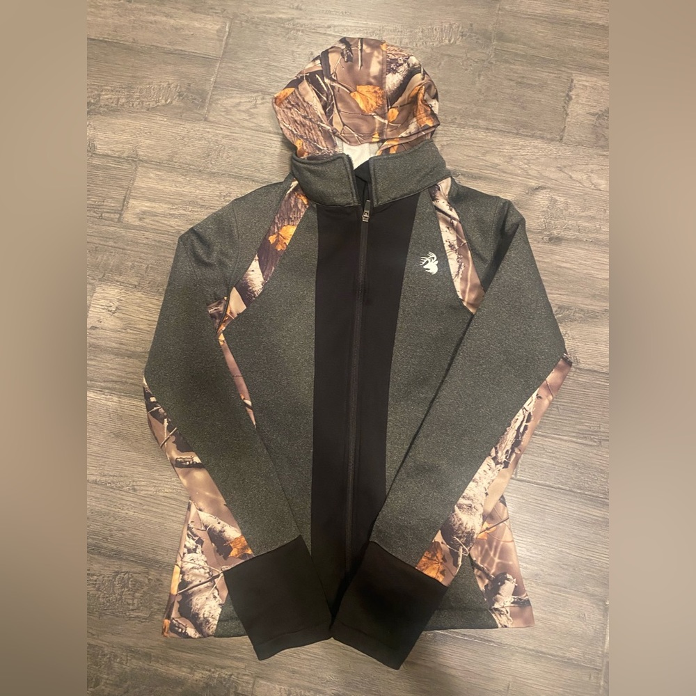 Womens size M fitted camo jacket